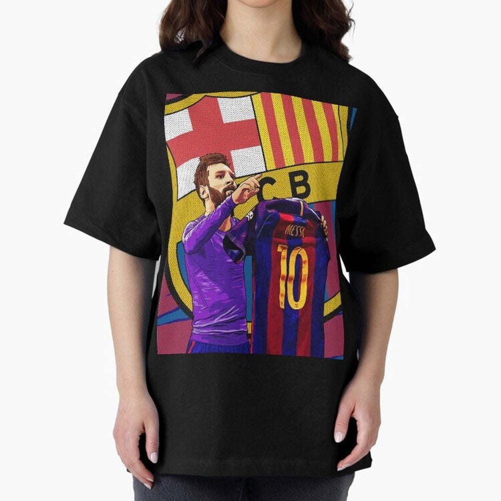 Messi Goat in FC Barcelna Graphic T-Shirt Keep the Legacy of FIFA World Cup 2026 USA Canada Mexico Spirit, Connected to France, Mbappe, Retro Football Energy, Iconic Rivalries, Trophy Chase Drama and Stadium Atmosphere; Great for Watch Parties,