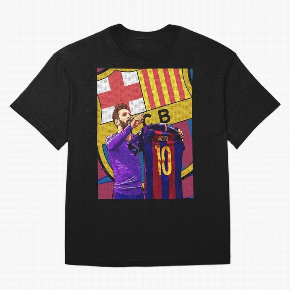Messi Goat in FC Barcelna Graphic T-Shirt Keep the Legacy of FIFA World Cup 2026 USA Canada Mexico Spirit, Connected to France, Mbappe, Retro Football Energy, Iconic Rivalries, Trophy Chase Drama and Stadium Atmosphere; Great for Watch Parties,