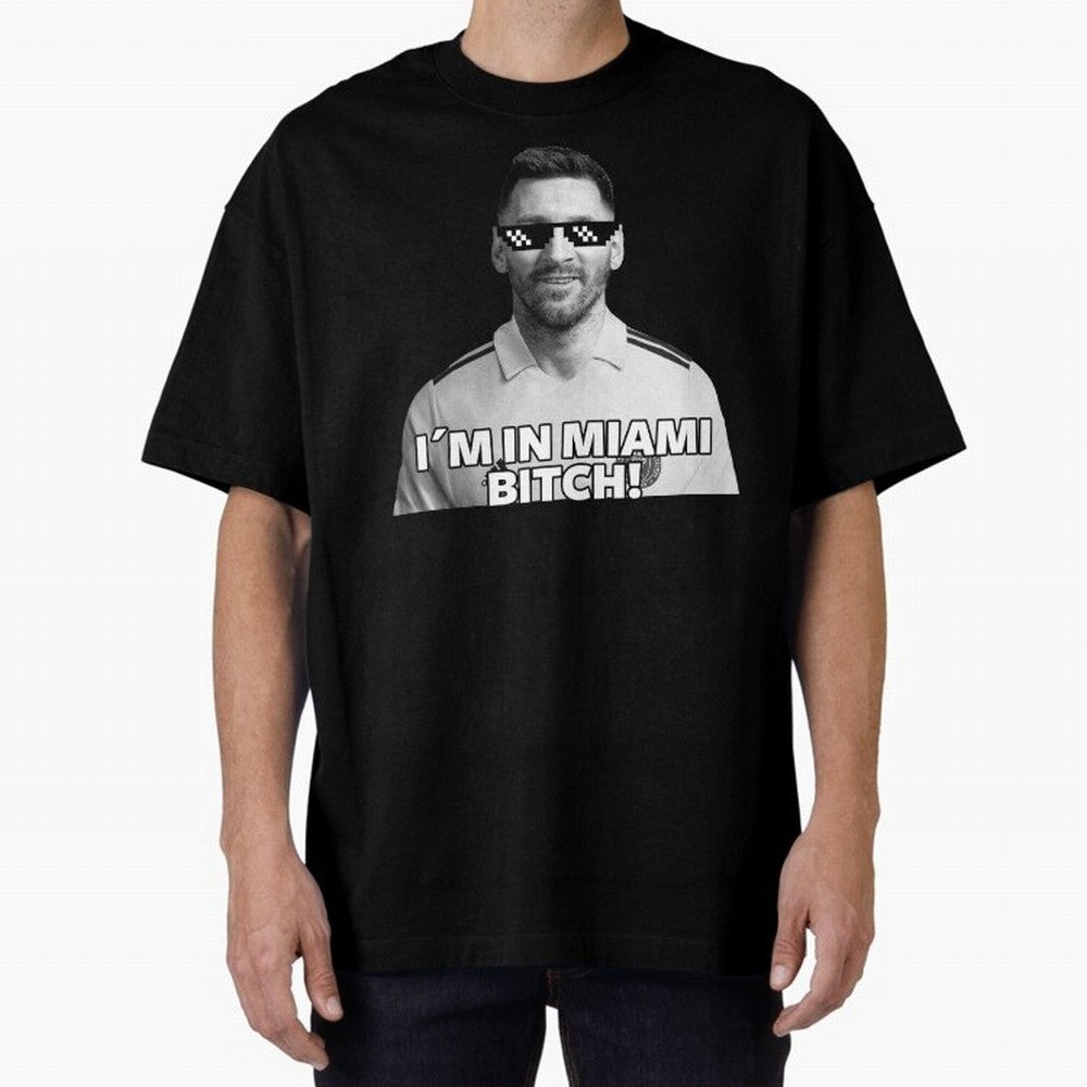 Lionel Messi Inter Miami Football Soccer meme Welcome to Miami I¡äm in Miami Bitch quotes funny champions player Sticker Premium T-Shirt Create FIFA World Cup 2026 USA Canada Mexico for Fans of Cristiano Ronaldo, Haaland and CR7 and Argentina,