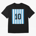 Lionel Messi 10 Premium T-Shirt Turn Up for FIFA World Cup 2026 Spirit, Centered on Argentina, Cristiano Ronaldo, Vintage Soccer Flavor, Modern Football Stars, National Flags and Final Night Emotion; Created for Match Day Parties, Soccer Gifts, Fan
