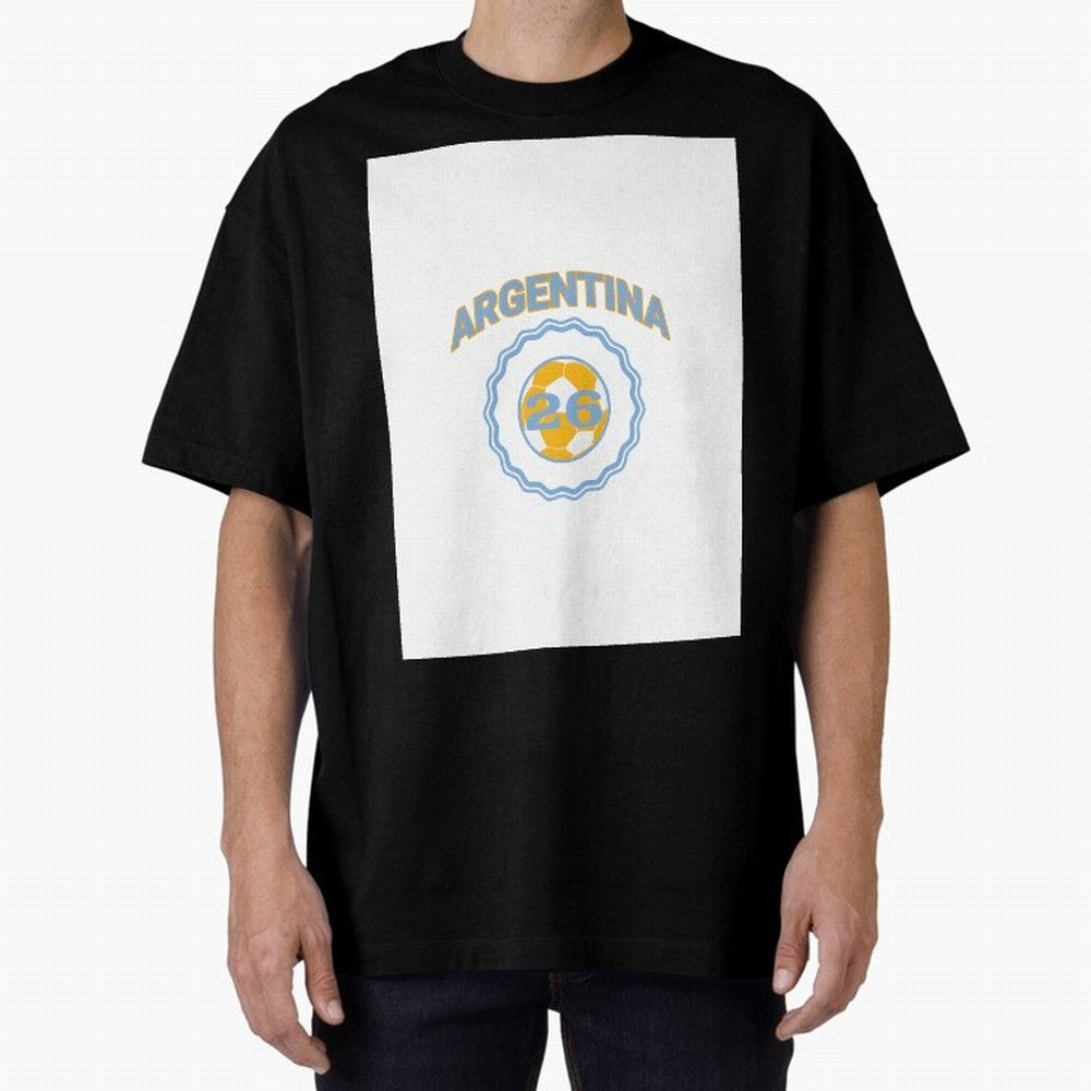 Argentina 2026 world cup soccer badge Graphic T-Shirt Show Your Love for Global Football Passion for FIFA World Cup 2026, Celebrating Cristiano Ronaldo, Brazil, Portugal and Argentina, Supporter Pride, Iconic Celebrations, Legendary Names and
