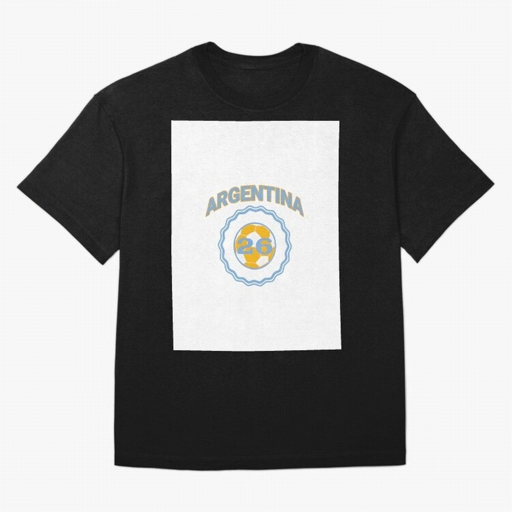 Argentina 2026 world cup soccer badge Graphic T-Shirt Show Your Love for Global Football Passion for FIFA World Cup 2026, Celebrating Cristiano Ronaldo, Brazil, Portugal and Argentina, Supporter Pride, Iconic Celebrations, Legendary Names and