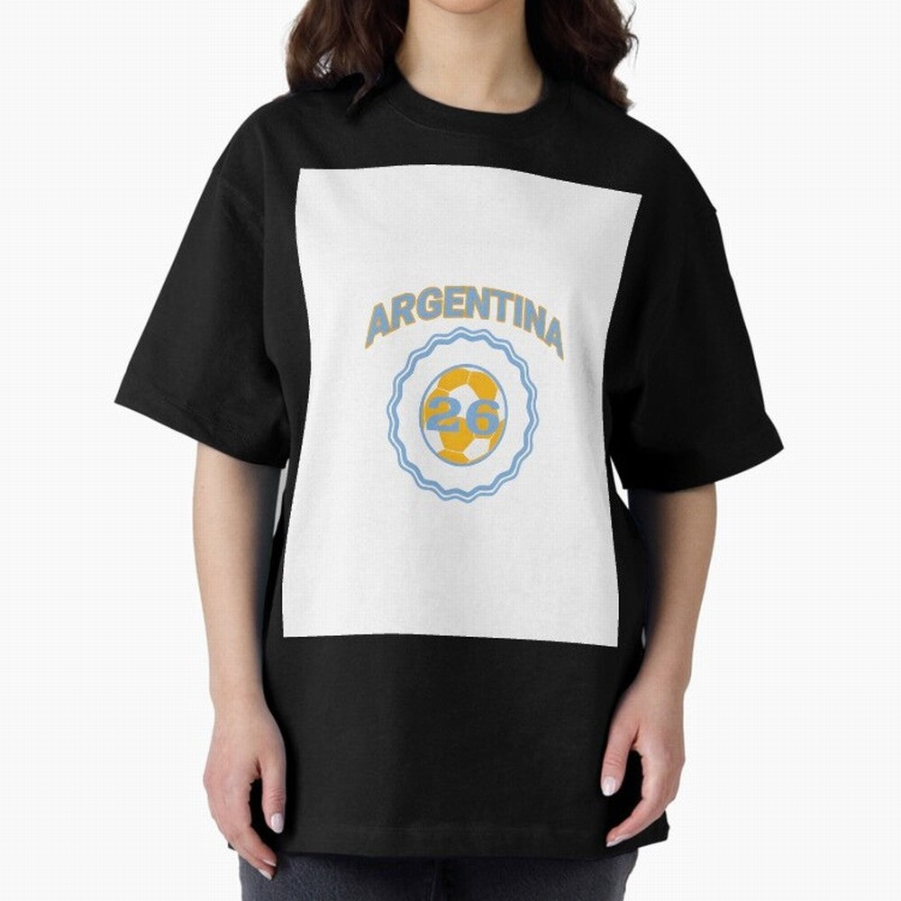 Argentina 2026 world cup soccer badge Graphic T-Shirt Show Your Love for Global Football Passion for FIFA World Cup 2026, Celebrating Cristiano Ronaldo, Brazil, Portugal and Argentina, Supporter Pride, Iconic Celebrations, Legendary Names and