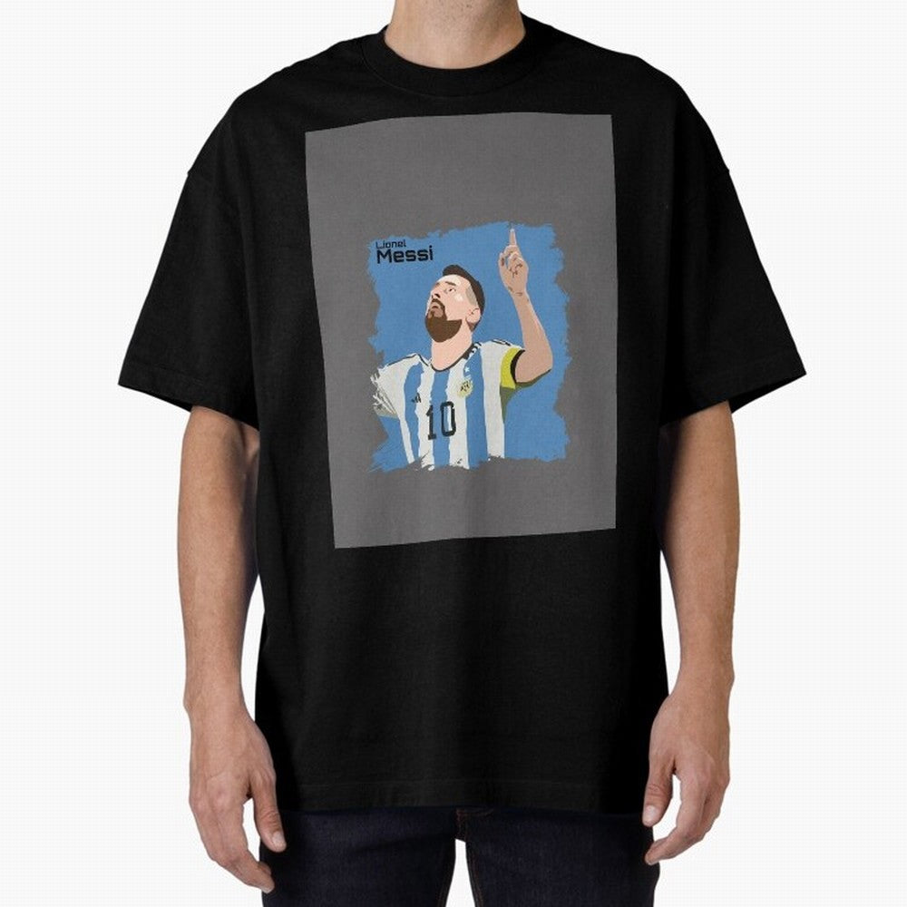 Lionel Messi Triumphant Argentina Portrait Graphic T-Shirt Turn Football Passion into Match Day Hype around FIFA World Cup 2026 Group Stage, Haaland, France, Soccer Culture, Superstar Moments, National Team Dreams and Competitive Fire; Great for
