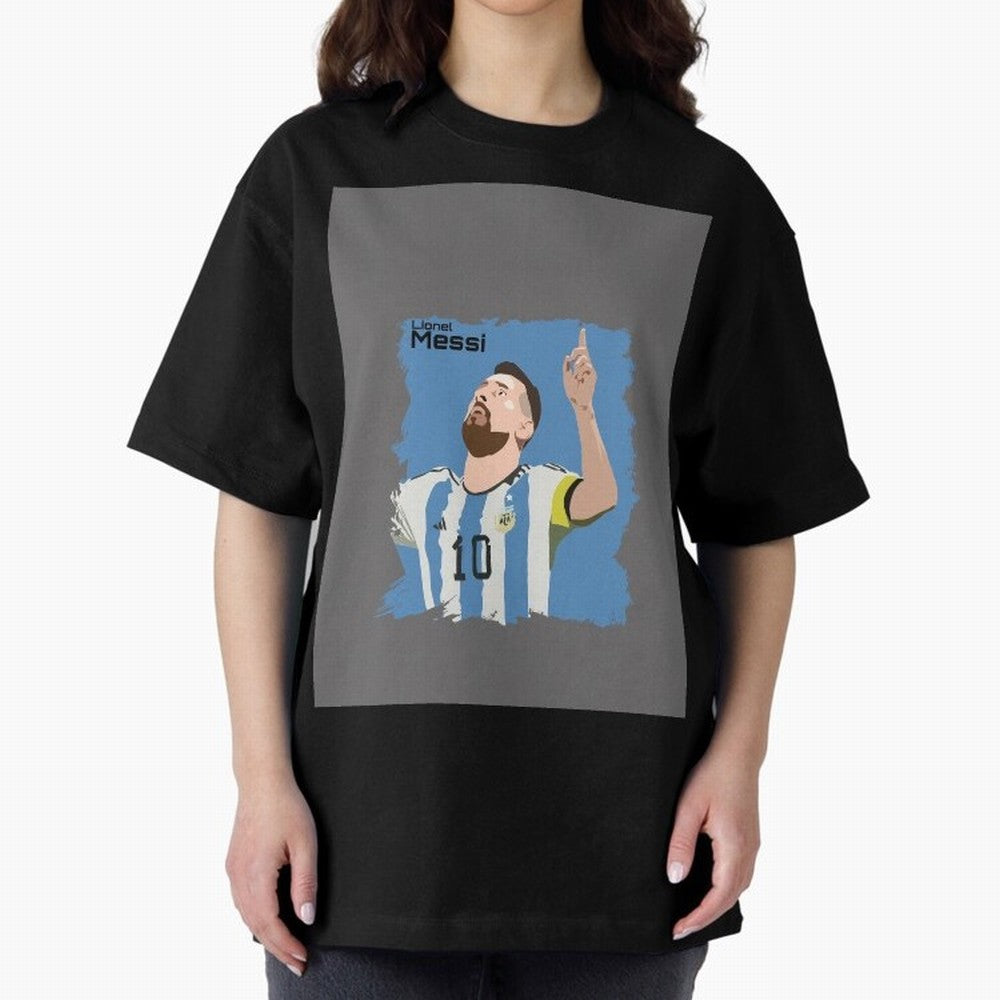 Lionel Messi Triumphant Argentina Portrait Graphic T-Shirt Turn Football Passion into Match Day Hype around FIFA World Cup 2026 Group Stage, Haaland, France, Soccer Culture, Superstar Moments, National Team Dreams and Competitive Fire; Great for