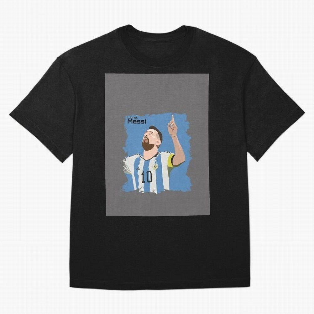 Lionel Messi Triumphant Argentina Portrait Graphic T-Shirt Turn Football Passion into Match Day Hype around FIFA World Cup 2026 Group Stage, Haaland, France, Soccer Culture, Superstar Moments, National Team Dreams and Competitive Fire; Great for