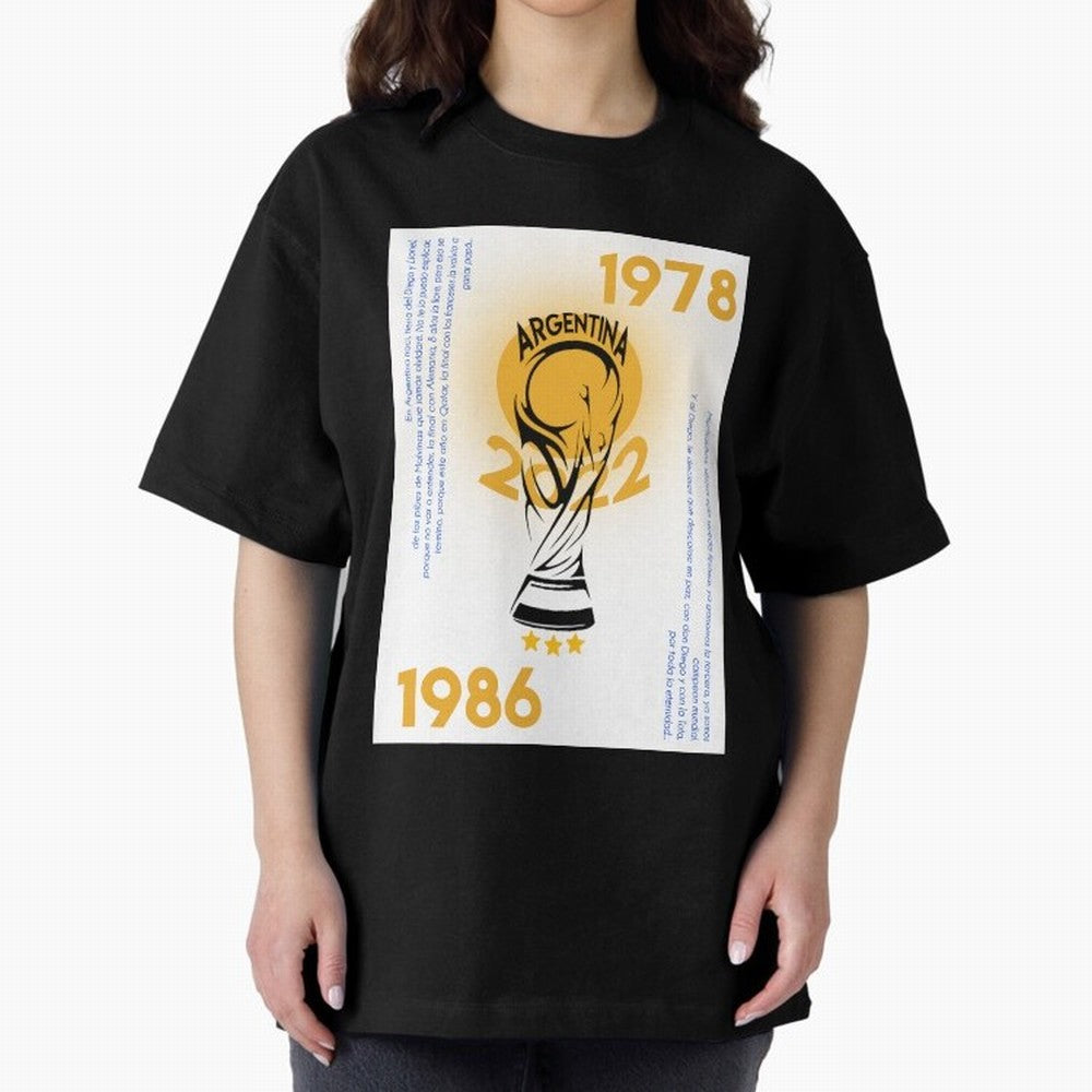 WORLD CHAMPIONS ARGENTINA Premium T-Shirt Celebrate the Road through Match Day Hype around FIFA World Cup 2026, Haaland and Mbappe, Brazil, Vintage Soccer Flavor, Modern Football Stars, National Flags and Final Night Emotion; Perfect for Fans,