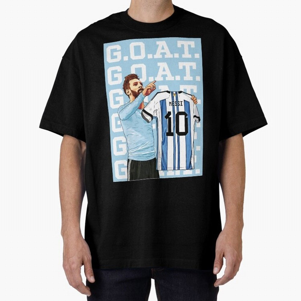 Lionel Messi Goat Premium T-Shirt Show Love for Legendary Goals in Global Football Passion for FIFA World Cup 2026 USA Canada Mexico, Centered on CR7, France, Vintage Soccer Flavor, Modern Football Stars, National Flags and Final Night Emotion;