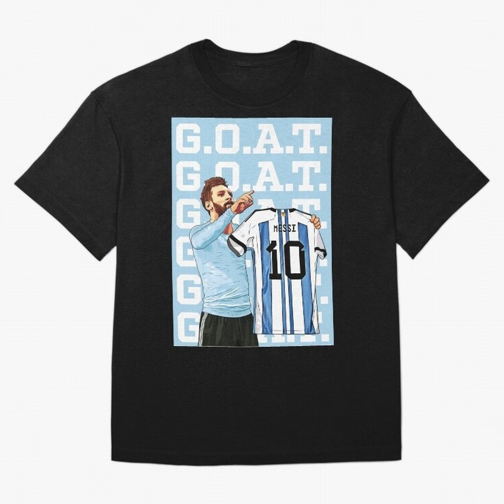 Lionel Messi Goat Premium T-Shirt Show Love for Legendary Goals in Global Football Passion for FIFA World Cup 2026 USA Canada Mexico, Centered on CR7, France, Vintage Soccer Flavor, Modern Football Stars, National Flags and Final Night Emotion;