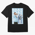Lionel Messi Goat Premium T-Shirt Show Love for Legendary Goals in Global Football Passion for FIFA World Cup 2026 USA Canada Mexico, Centered on CR7, France, Vintage Soccer Flavor, Modern Football Stars, National Flags and Final Night Emotion;