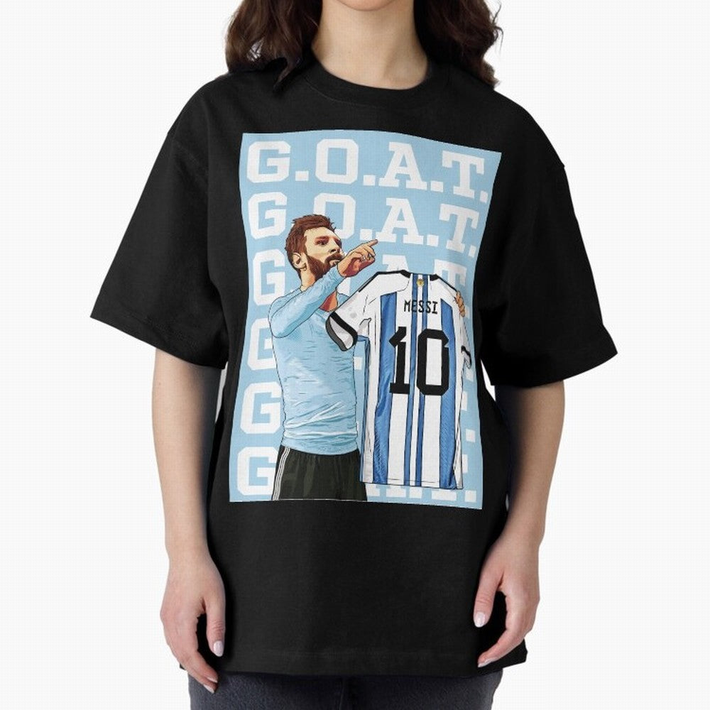 Lionel Messi Goat Premium T-Shirt Show Love for Legendary Goals in Global Football Passion for FIFA World Cup 2026 USA Canada Mexico, Centered on CR7, France, Vintage Soccer Flavor, Modern Football Stars, National Flags and Final Night Emotion;