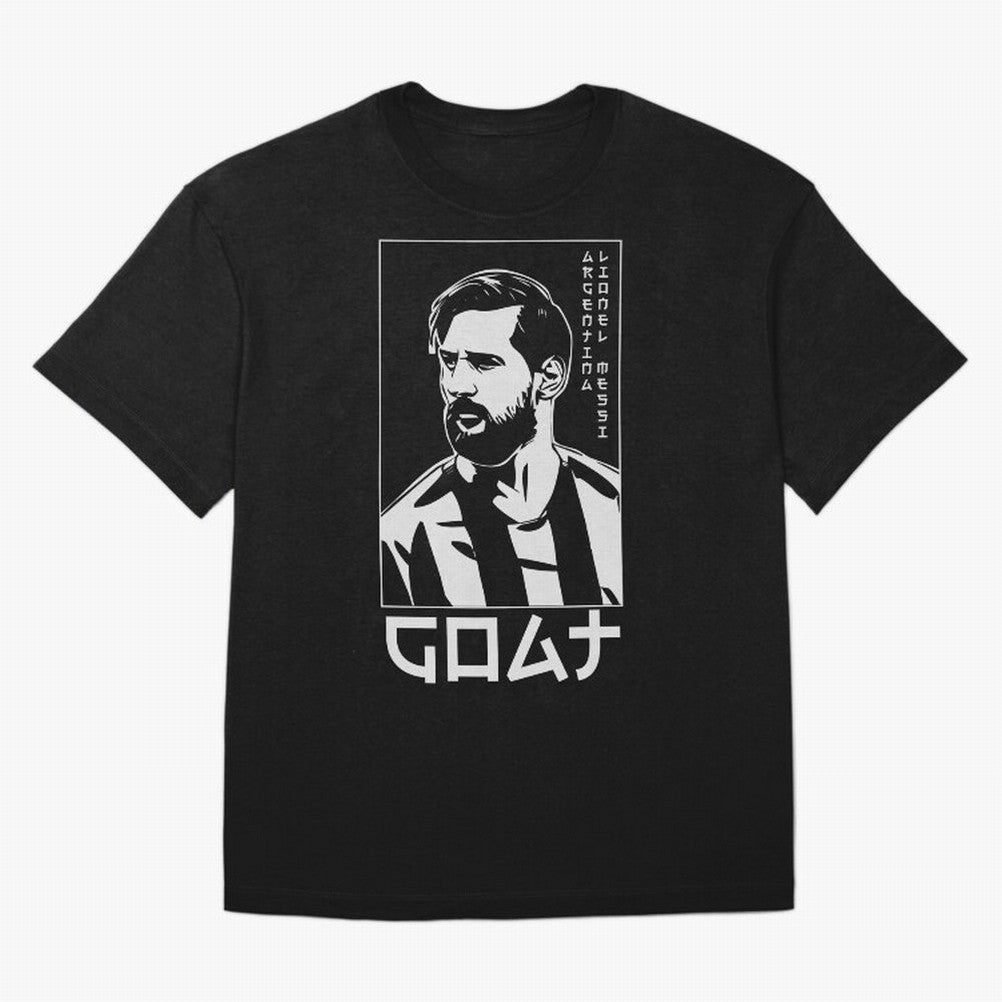 Lionel Messi Japanese Style Portrait art illustration Premium T-Shirt Experience the Global Stage of FIFA World Cup 2026 USA Canada Mexico Capturing Neymar, Portugal Energy, Football History, Final Match Energy, Crowd Noise and Once in a Lifetime