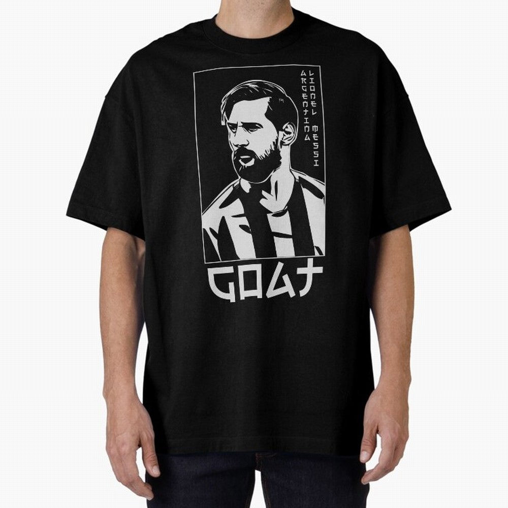 Lionel Messi Japanese Style Portrait art illustration Premium T-Shirt Experience the Global Stage of FIFA World Cup 2026 USA Canada Mexico Capturing Neymar, Portugal Energy, Football History, Final Match Energy, Crowd Noise and Once in a Lifetime