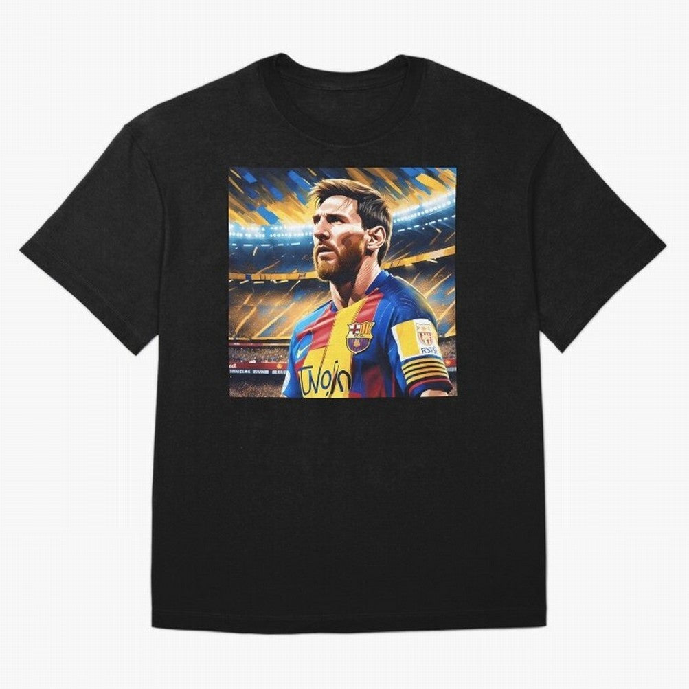Lionel Messi Premium T-Shirt Celebrate Every Goal in Match Day Hype around FIFA World Cup 2026, Haaland and Mbappe, Argentina and Brazil, Vintage Soccer Flavor, Modern Football Stars, National Flags and Final Night Emotion; Great for Supporters Who