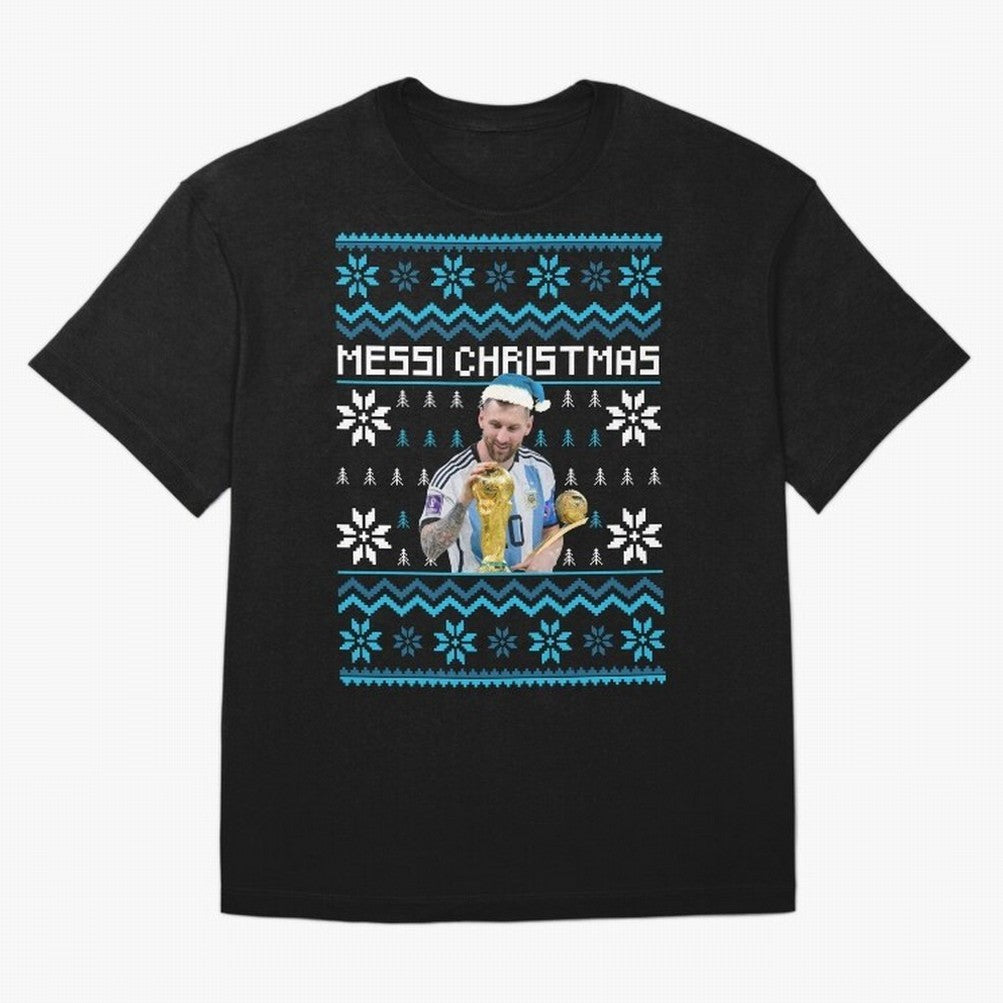Leo Messi Christmas Ugly Sweater Design Classic T-Shirt Show Fan Pride Across Global Football Passion for FIFA World Cup 2026 Group Stage, Centered on Mbappe, England and Germany, Goal Celebration Energy, Supporter Heritage, Football Icons and
