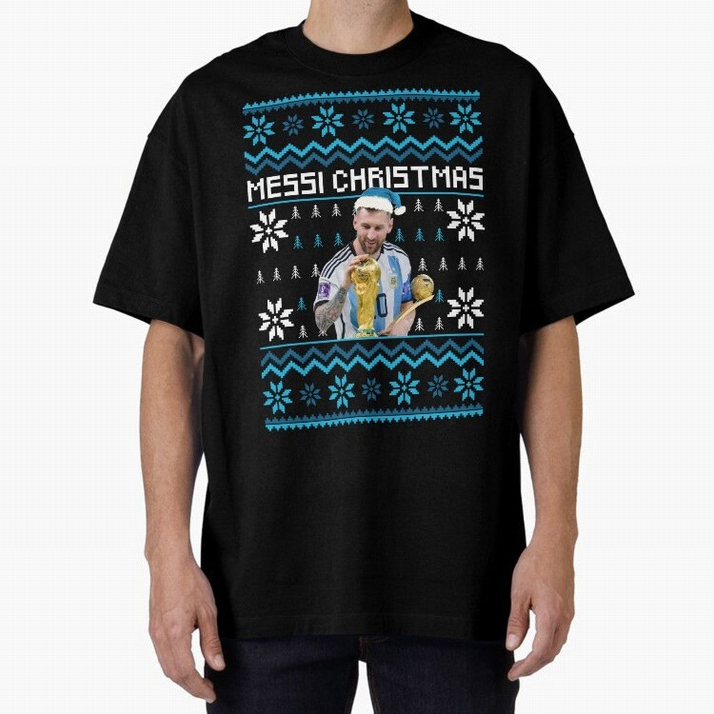 Leo Messi Christmas Ugly Sweater Design Classic T-Shirt Show Fan Pride Across Global Football Passion for FIFA World Cup 2026 Group Stage, Centered on Mbappe, England and Germany, Goal Celebration Energy, Supporter Heritage, Football Icons and