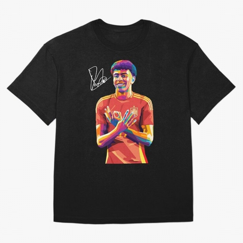Lamine Yamal Wpap Pop Art Classic T-Shirt Step into Global Football Passion for FIFA World Cup 2026 USA Canada Mexico, Made for Mbappe and Neymar, Spain and Netherlands, Supporter Pride, Iconic Celebrations, Legendary Names and Global Match Day