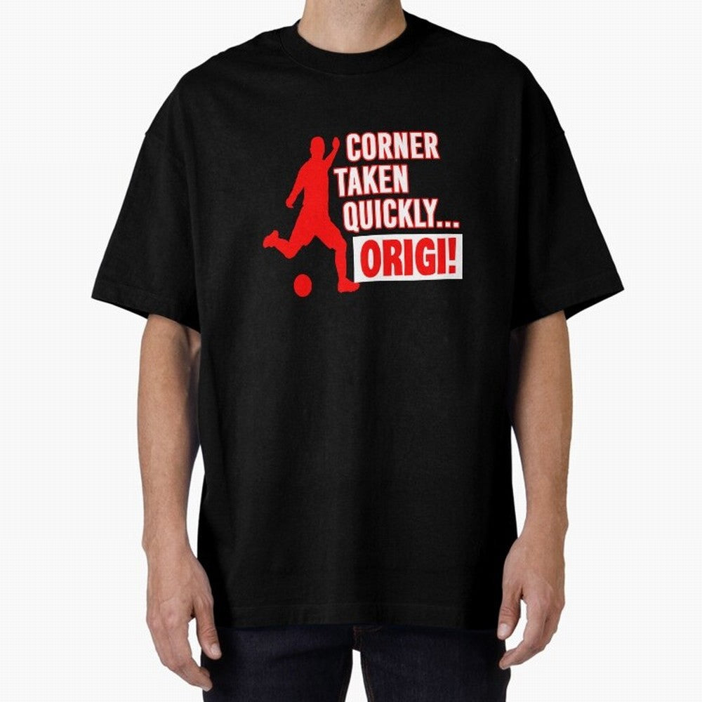 Corner Taken Quickly Origi (Red) Essential T-Shirt Support Your Favorite Stars during Match Day Hype around FIFA World Cup 2026, CR7, France and Portugal, Worldwide Fan Energy, Dramatic Goals, Stadium Lights and Championship Celebrations; Great for