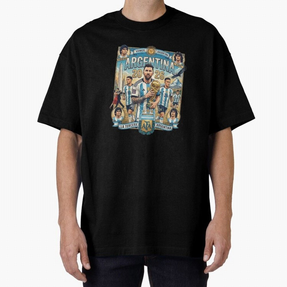 Argentina 2026 ¨C Copa Mundial Spirit Classic T-Shirt Cheer through Every Moment of FIFA World Cup 2026 Spirit, Highlighting England and Germany, CR7 and Messi, Stadium Memories, Football Loyalty, International Chants and Championship Tradition;