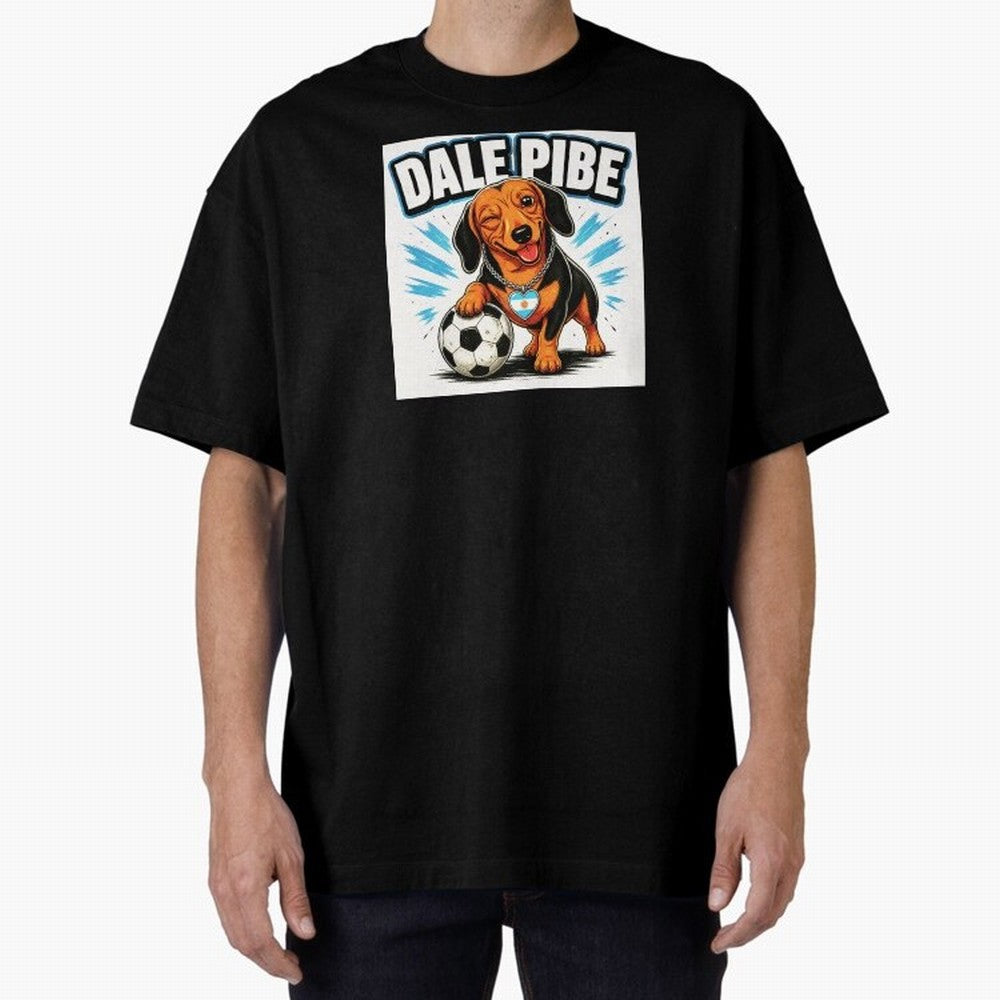 Argentine Soccer Dachshund - Dale Pibe Classic T-Shirt Upgrade Match Day Hype around FIFA World Cup 2026, Mbappe and Neymar, Argentina, Retro Football Energy, Iconic Rivalries, Trophy Chase Drama and Stadium Atmosphere; Ideal for Football Dads,