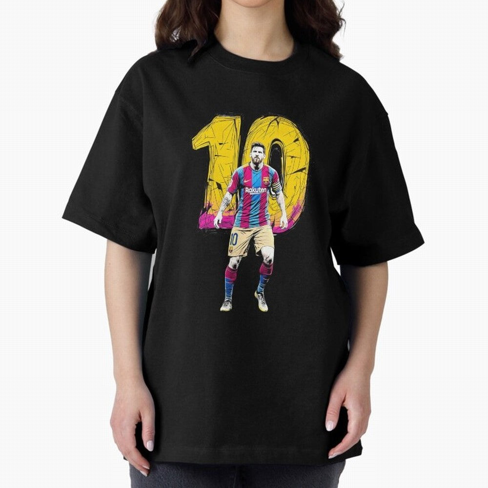 Messi sticker Oversized T-Shirt Make Your Look Match Global Football Passion for FIFA World Cup 2026 USA Canada Mexico, Capturing Neymar, Haaland and Cristiano Ronaldo, Argentina, France and Brazil, Stadium Memories, Football Loyalty, International