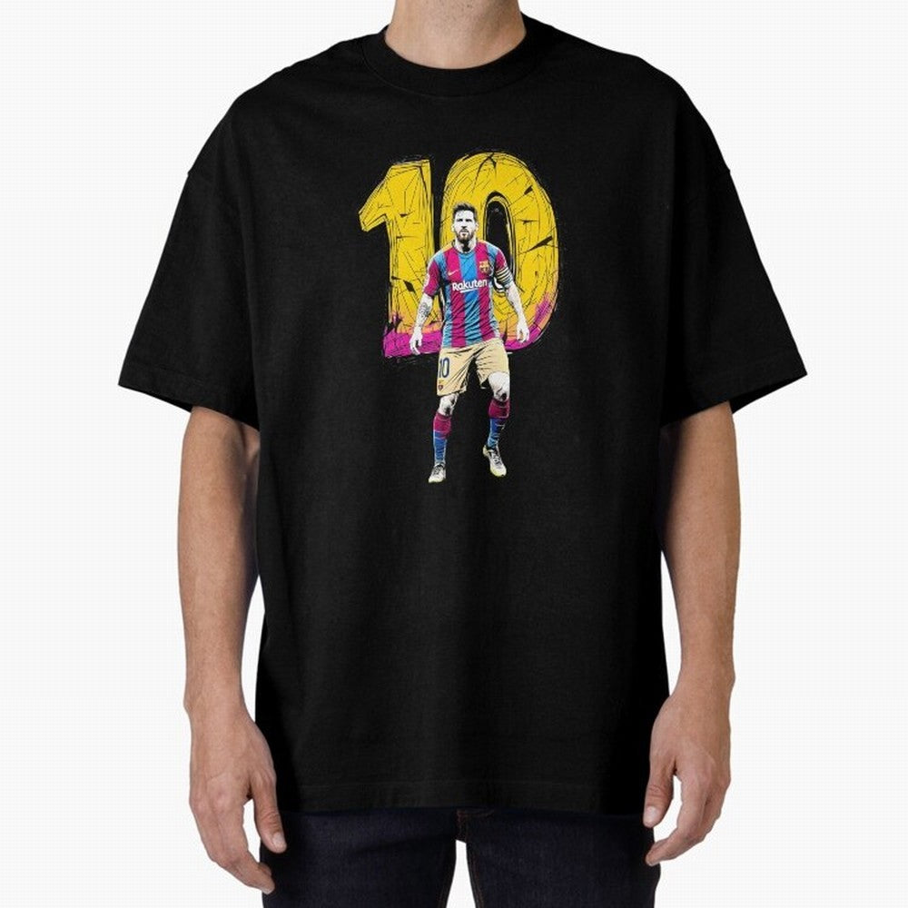 Messi sticker Oversized T-Shirt Make Your Look Match Global Football Passion for FIFA World Cup 2026 USA Canada Mexico, Capturing Neymar, Haaland and Cristiano Ronaldo, Argentina, France and Brazil, Stadium Memories, Football Loyalty, International