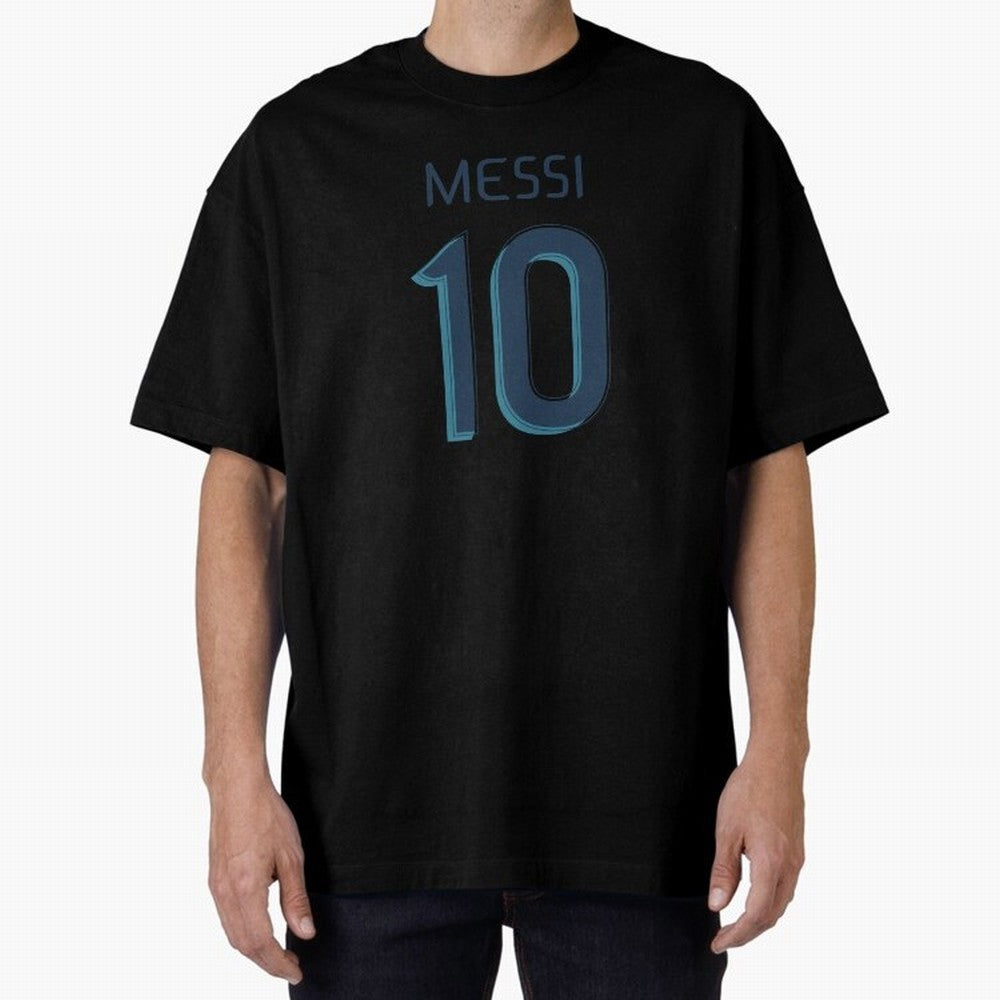 Messi 10 Oversized T-Shirt Carry the Dream of Match Day Hype around FIFA World Cup 2026, CR7 and Messi, Argentina, France and Brazil, Tournament Hype, Historic Matchups, Family Viewing Parties and Global Sports Pride; Built for Supporters Chasing