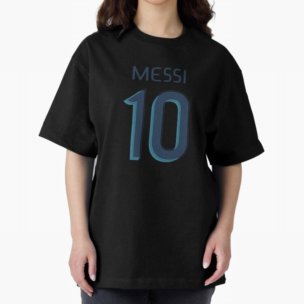 Messi 10 Oversized T-Shirt Carry the Dream of Match Day Hype around FIFA World Cup 2026, CR7 and Messi, Argentina, France and Brazil, Tournament Hype, Historic Matchups, Family Viewing Parties and Global Sports Pride; Built for Supporters Chasing