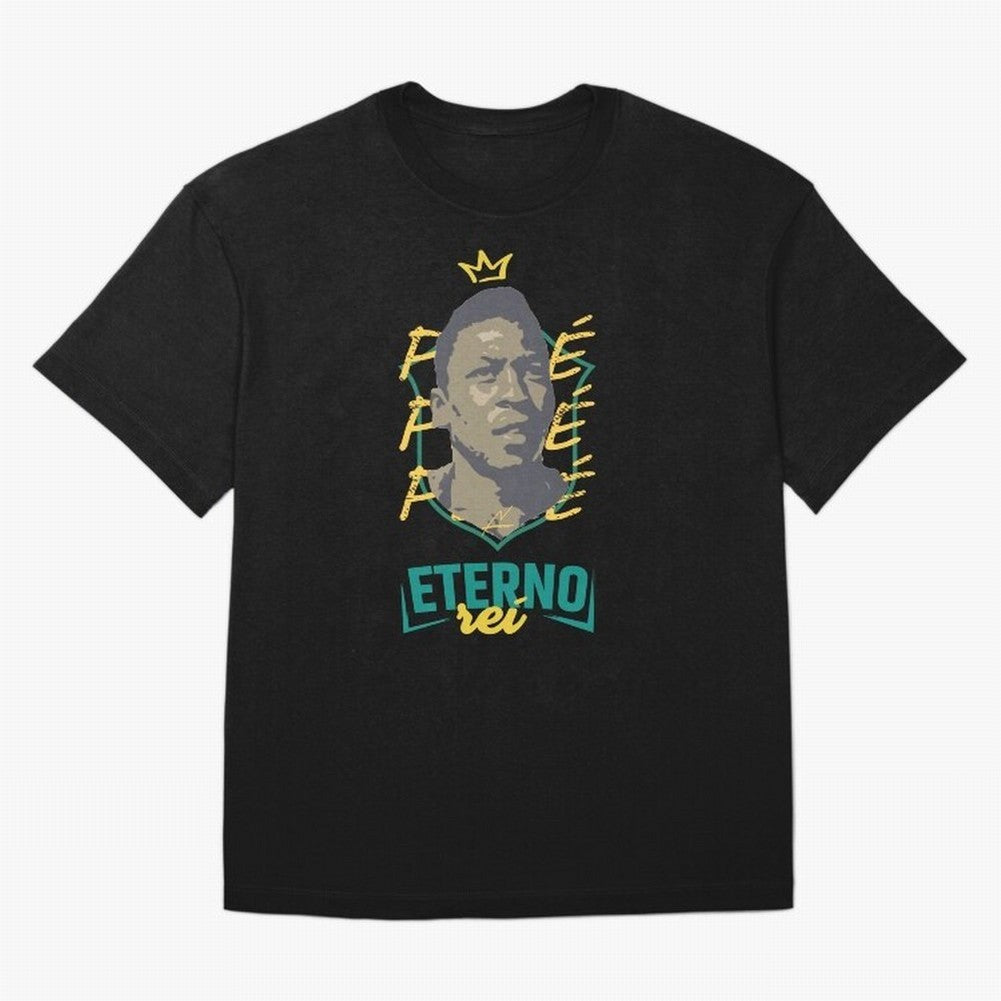 Messi and Neymar wearing a Pele t-shirt - Pel¨¦ Eterno - Pele Forever Rei Classic T-Shirt Cheer for FIFA World Cup 2026 Group Stage for Fans of Haaland and Brazil, Portugal and Argentina, Bringing Football History, Final Match Energy, Crowd Noise