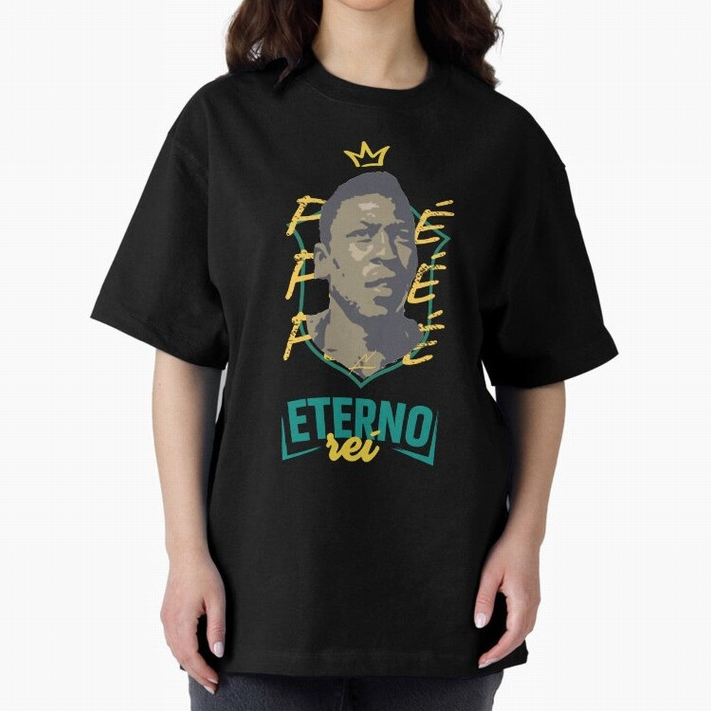 Messi and Neymar wearing a Pele t-shirt - Pel¨¦ Eterno - Pele Forever Rei Classic T-Shirt Cheer for FIFA World Cup 2026 Group Stage for Fans of Haaland and Brazil, Portugal and Argentina, Bringing Football History, Final Match Energy, Crowd Noise