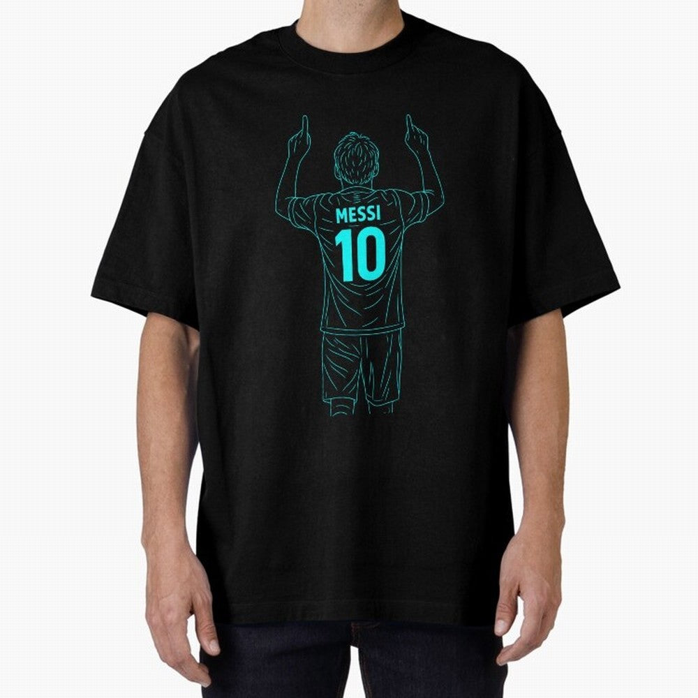 Messi Iconic Celebration Oversized T-Shirt Show Up for the Glory of Global Football Passion for FIFA World Cup 2026 Group Stage, Celebrating Neymar, Germany, Football History, Final Match Energy, Crowd Noise and Once in a Lifetime Moments; Made for