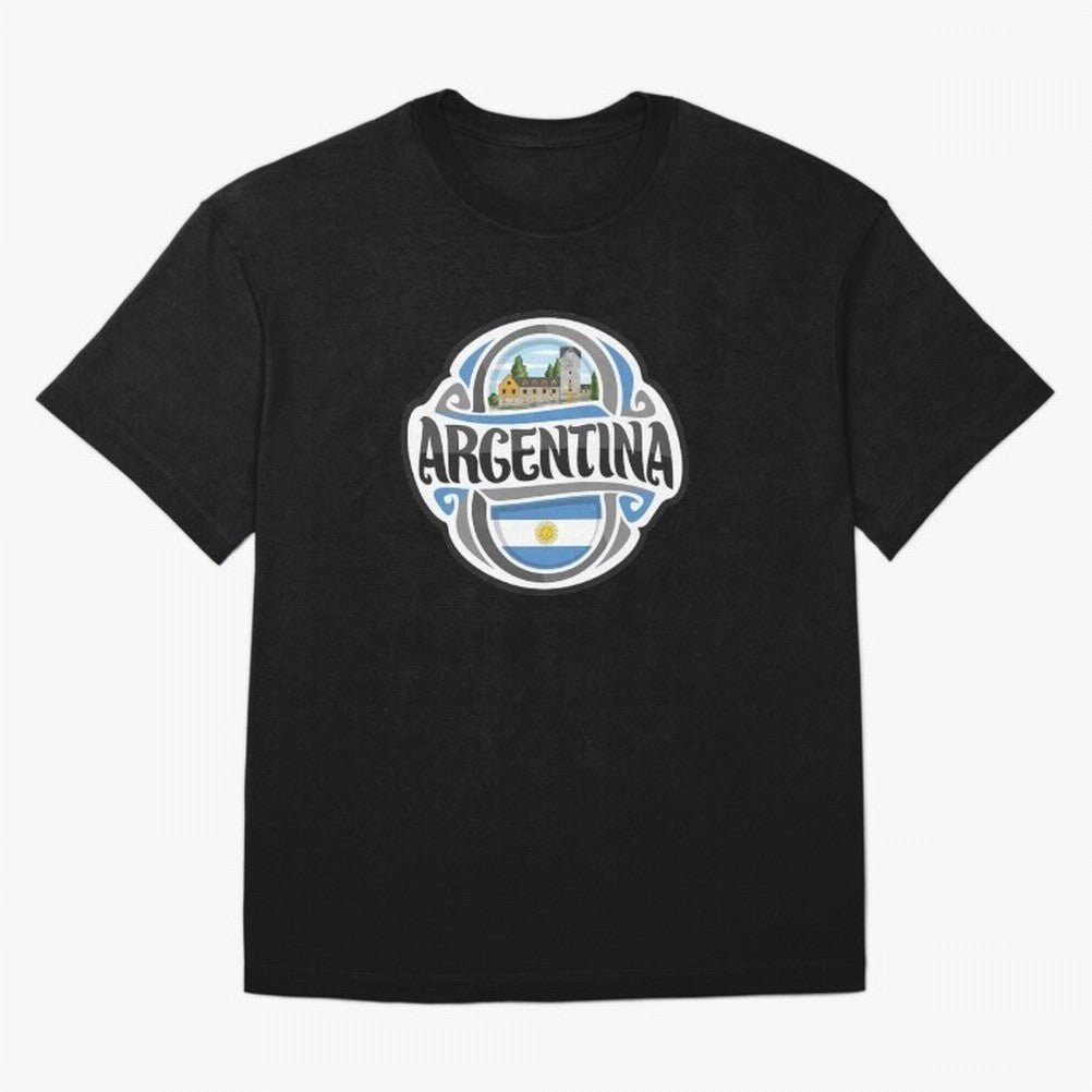 Decorative Argentina Logo Oversized T-Shirt Cheer through Every Moment of the FIFA World Cup 2026 USA Canada Mexico Journey through Neymar Highlights, Portugal, Spain and Germany Pride, Retro Football Energy, Iconic Rivalries, Trophy Chase Drama