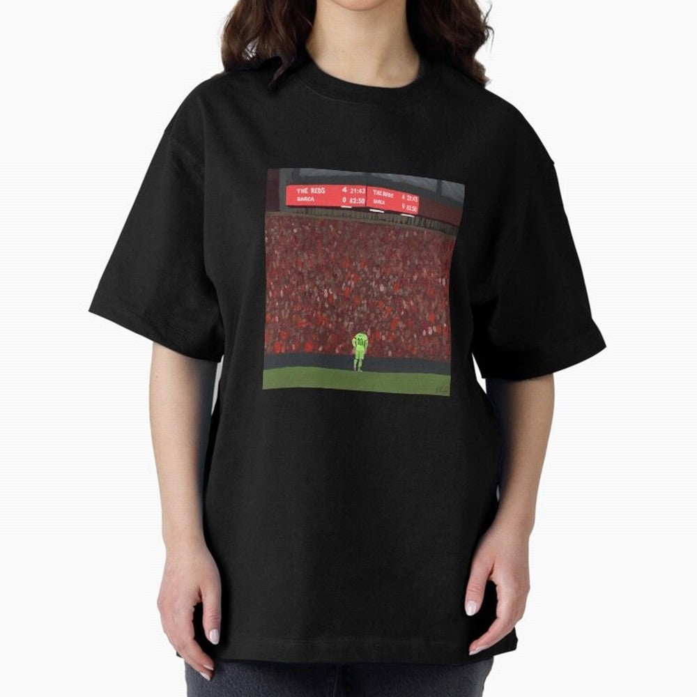 Liverpool 4-0 Barcelona painting Classic T-Shirt Remember Iconic Moments from Match Day Hype around FIFA World Cup 2026 Group Stage, Haaland and Mbappe, England, Supporter Pride, Iconic Celebrations, Legendary Names and Global Match Day Energy;