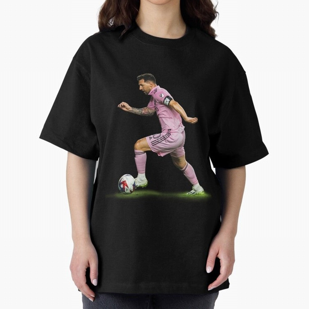 Messi Inter Miami Soccer Art ¨C Football Legend in Pink Jersey Classic T-Shirt Upgrade FIFA World Cup 2026 USA Canada Mexico for Fans of Haaland and Mbappe and Argentina, Bringing Stadium Memories, Football Loyalty, International Chants and