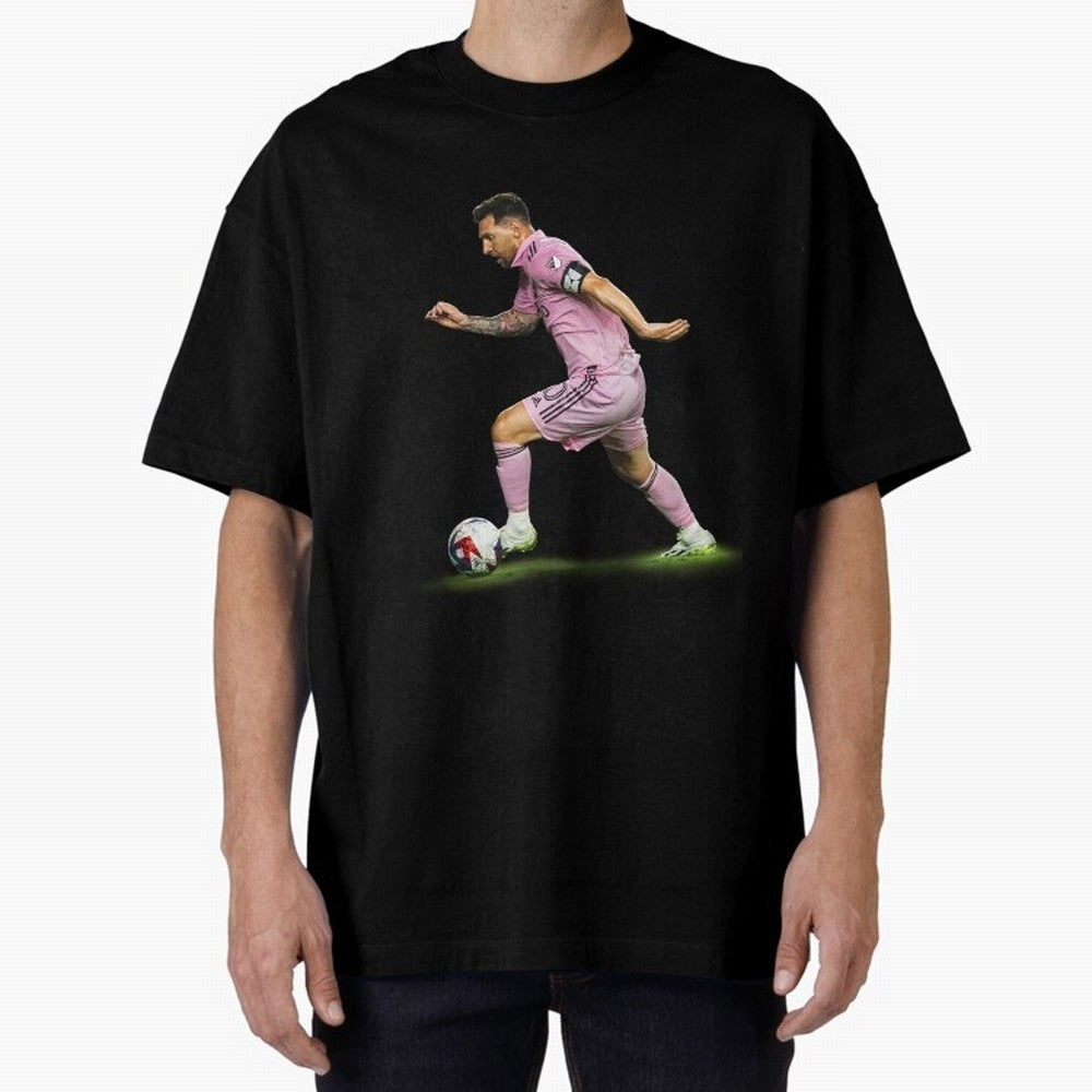 Messi Inter Miami Soccer Art ¨C Football Legend in Pink Jersey Classic T-Shirt Upgrade FIFA World Cup 2026 USA Canada Mexico for Fans of Haaland and Mbappe and Argentina, Bringing Stadium Memories, Football Loyalty, International Chants and