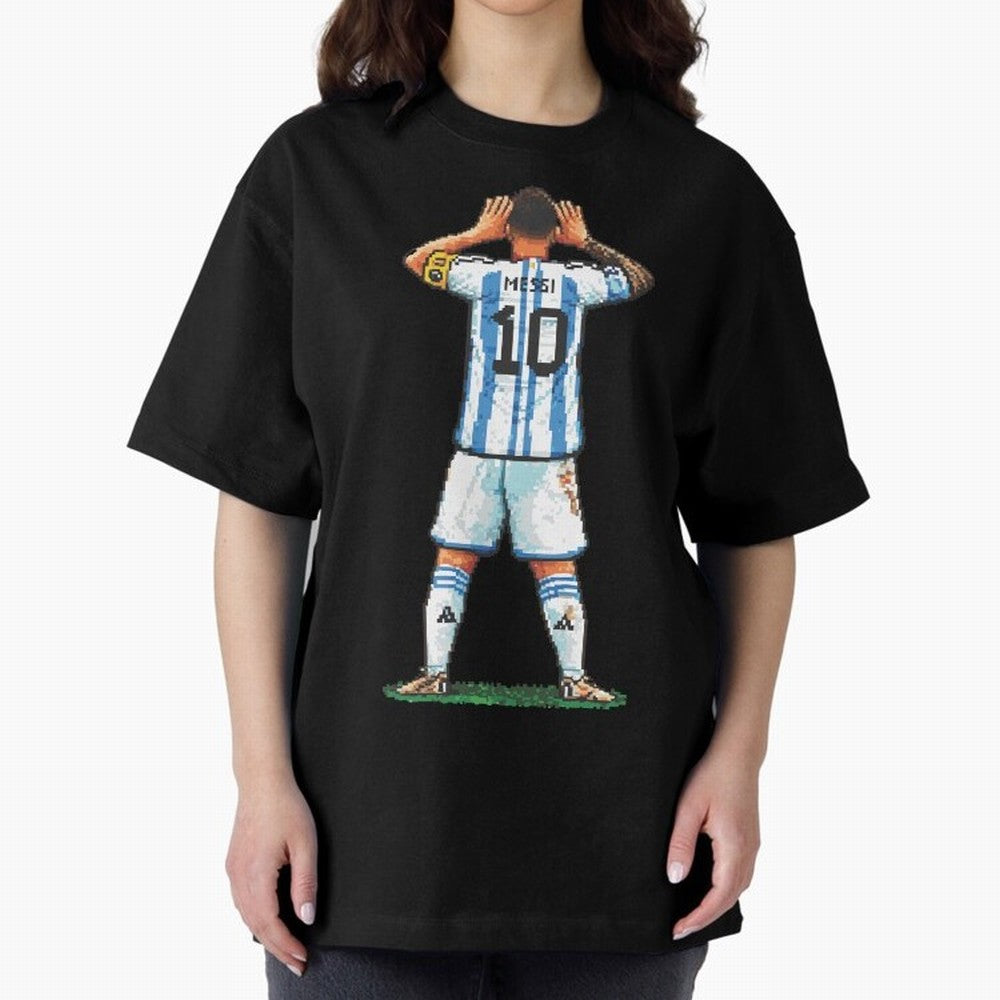 Pixelated Messi Topo Gigio Classic T-Shirt Follow the Final Road of Global Football Passion for FIFA World Cup 2026 Group Stage, Built around Haaland, Brazil, Vintage Soccer Flavor, Modern Football Stars, National Flags and Final Night Emotion;
