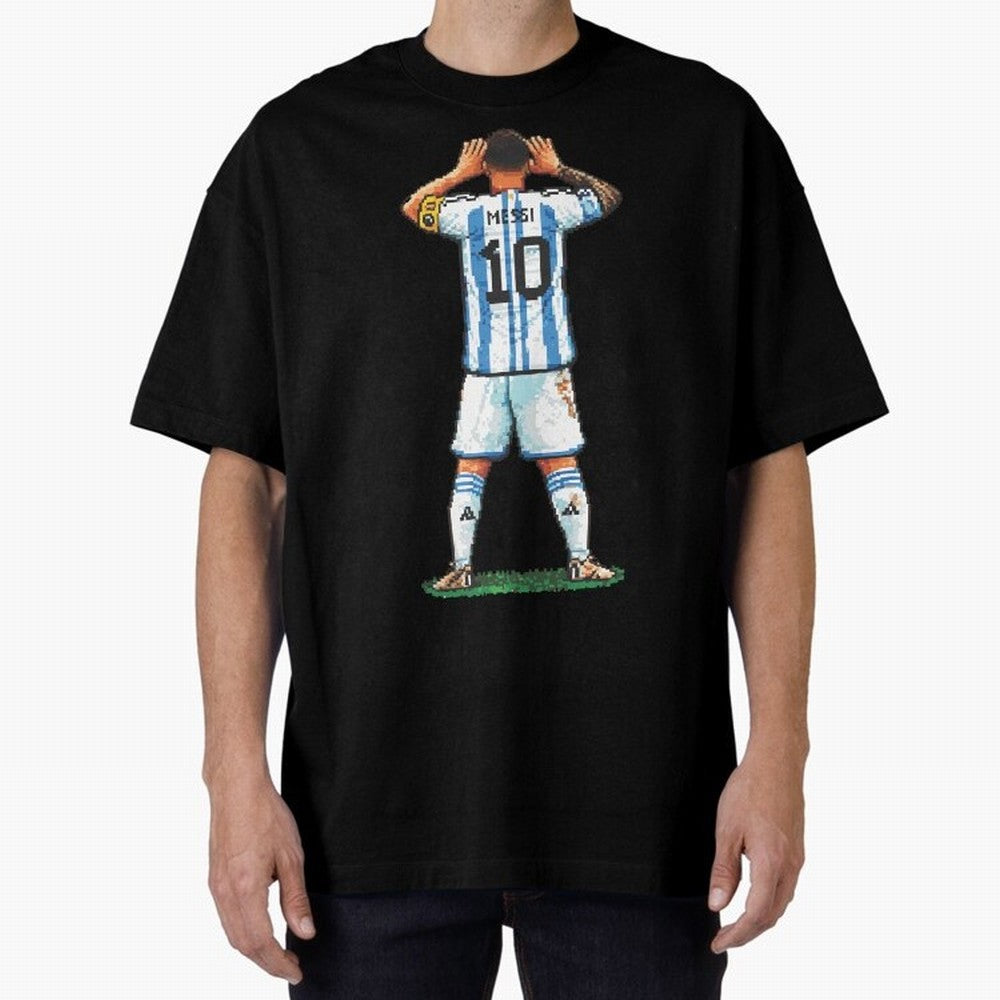 Pixelated Messi Topo Gigio Classic T-Shirt Follow the Final Road of Global Football Passion for FIFA World Cup 2026 Group Stage, Built around Haaland, Brazil, Vintage Soccer Flavor, Modern Football Stars, National Flags and Final Night Emotion;