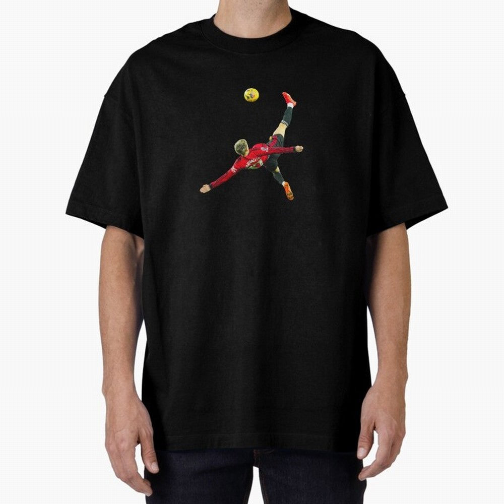 Alejandro Garnacho Bicycle Kick Classic T-Shirt Show Love for Legendary Goals in Match Day Hype around FIFA World Cup 2026, CR7, France and Portugal, Game Day Rituals, Football Legends, Country Pride and the Road to the Final; Made for Collectors