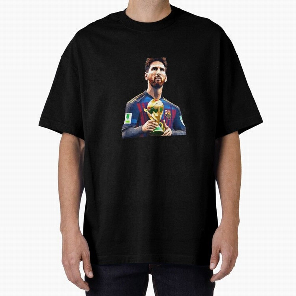 Messi World Cup with Barcelona Jersey Art Gift Classic T-Shirt Celebrate Soccer Greatness during FIFA World Cup 2026 Celebrating Cristiano Ronaldo, Haaland and CR7, Argentina, France and Brazil Energy, Goal Celebration Energy, Supporter Heritage,