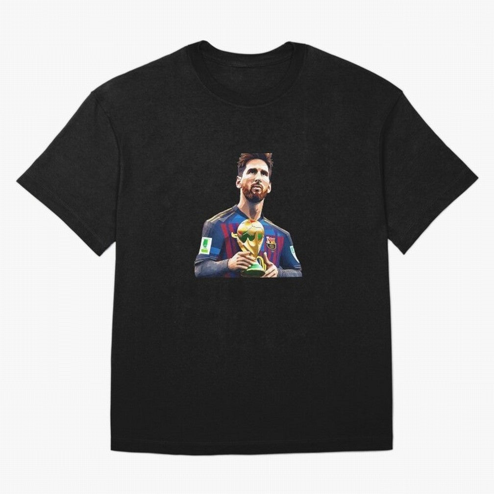 Messi World Cup with Barcelona Jersey Art Gift Classic T-Shirt Celebrate Soccer Greatness during FIFA World Cup 2026 Celebrating Cristiano Ronaldo, Haaland and CR7, Argentina, France and Brazil Energy, Goal Celebration Energy, Supporter Heritage,