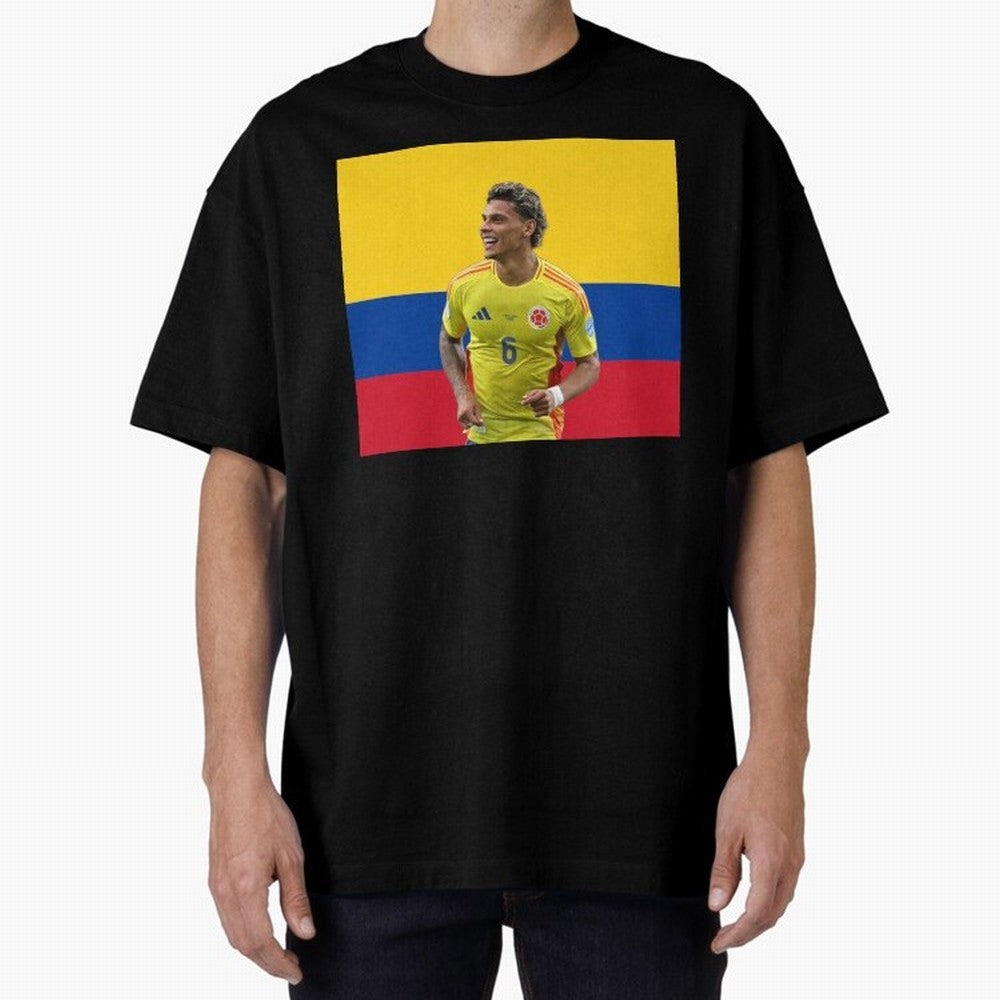 Richard Rios Colombian Flag Oversized T-Shirt Relive Legendary Nights from FIFA World Cup 2026 USA Canada Mexico Made for CR7 and Messi, Spain Energy, Global Supporter Spirit, Legendary Goals, National Colors and Tournament Celebration; Ideal for