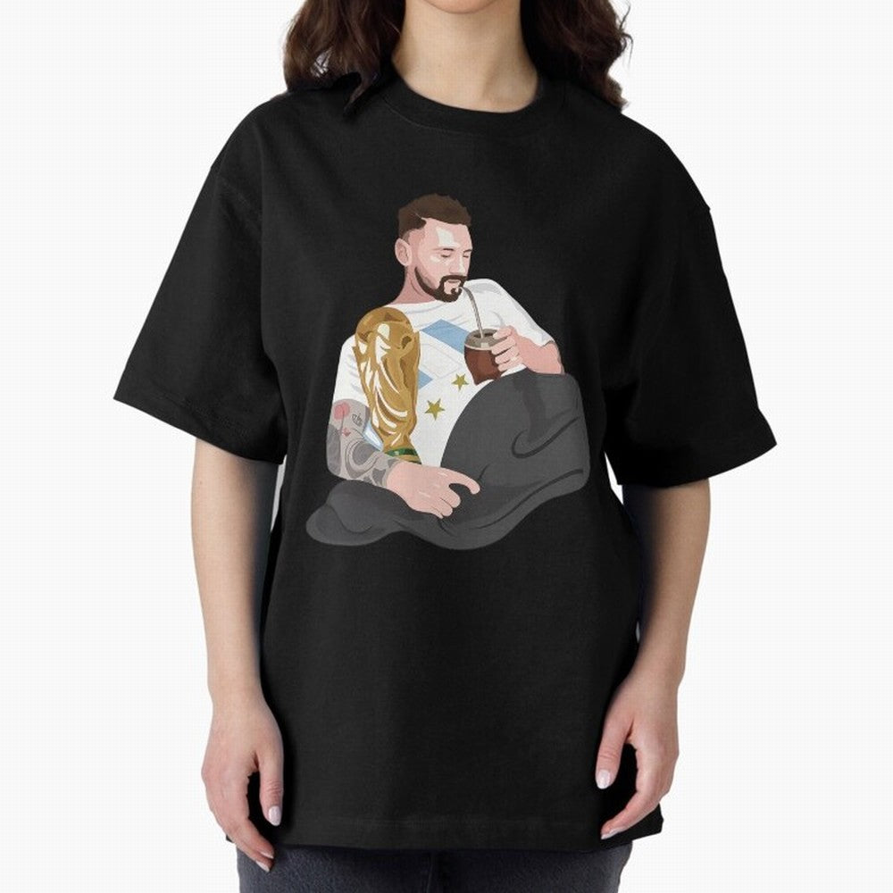 Messi with the World Cup and drinking mate Classic T-Shirt Carry the Colors and Pride of the FIFA World Cup 2026 Group Stage Journey through Haaland Highlights, Argentina and Brazil Pride, Football History, Final Match Energy, Crowd Noise and Once