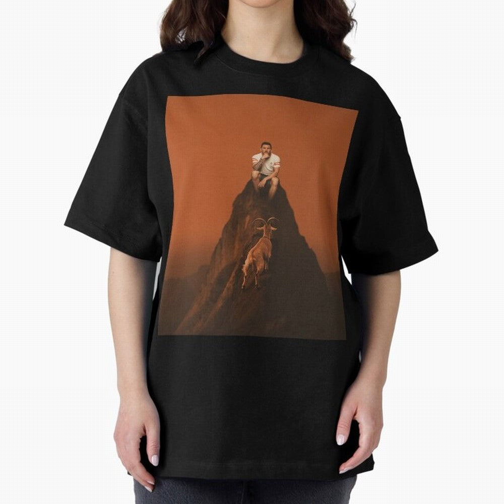 Goat messi football sunset Oversized T-Shirt Celebrate the Magic of the FIFA World Cup 2026 USA Canada Mexico Journey through Mbappe and Neymar Highlights, France and Portugal Pride, Football Passion, Legendary Performances, Festival Vibes and