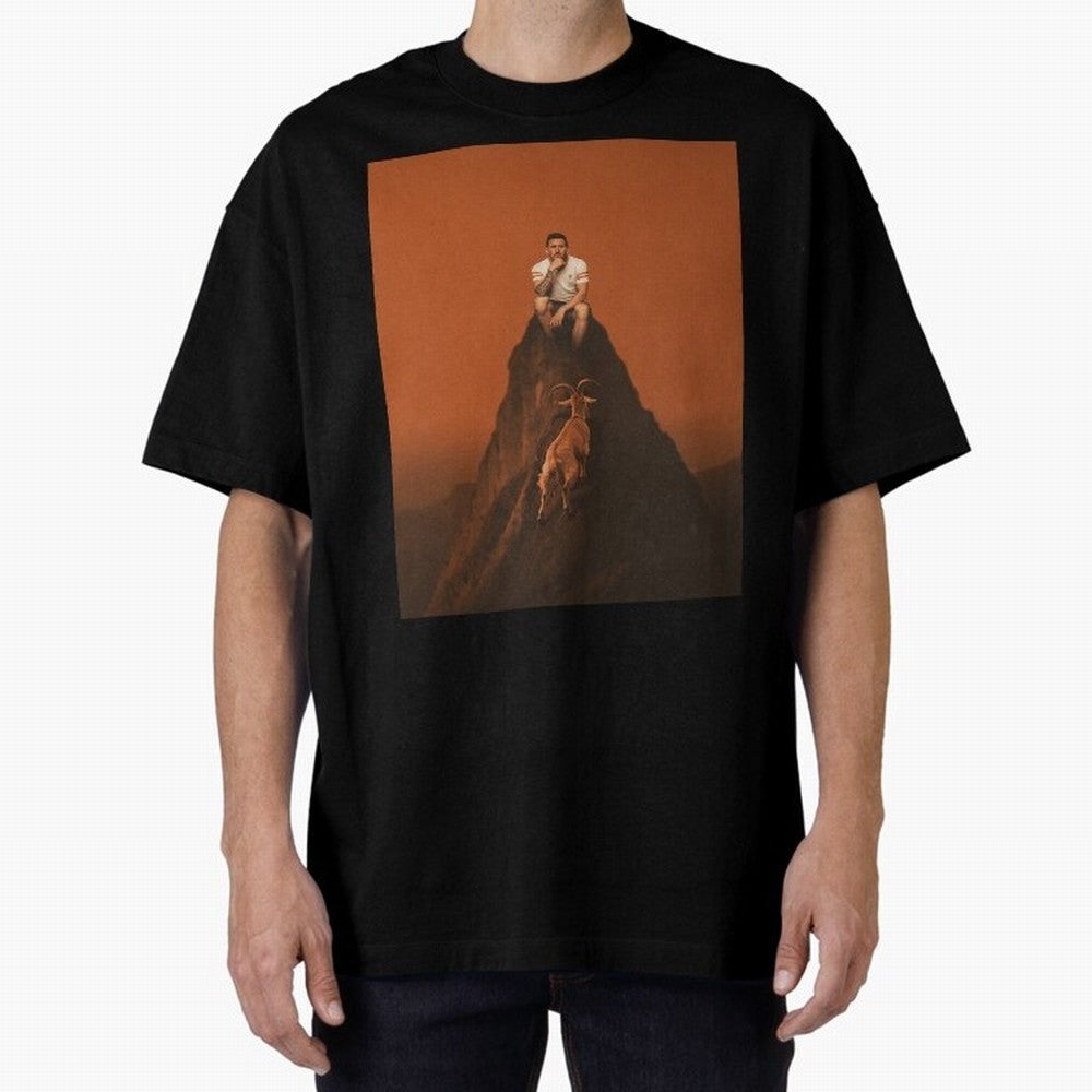Goat messi football sunset Oversized T-Shirt Celebrate the Magic of the FIFA World Cup 2026 USA Canada Mexico Journey through Mbappe and Neymar Highlights, France and Portugal Pride, Football Passion, Legendary Performances, Festival Vibes and