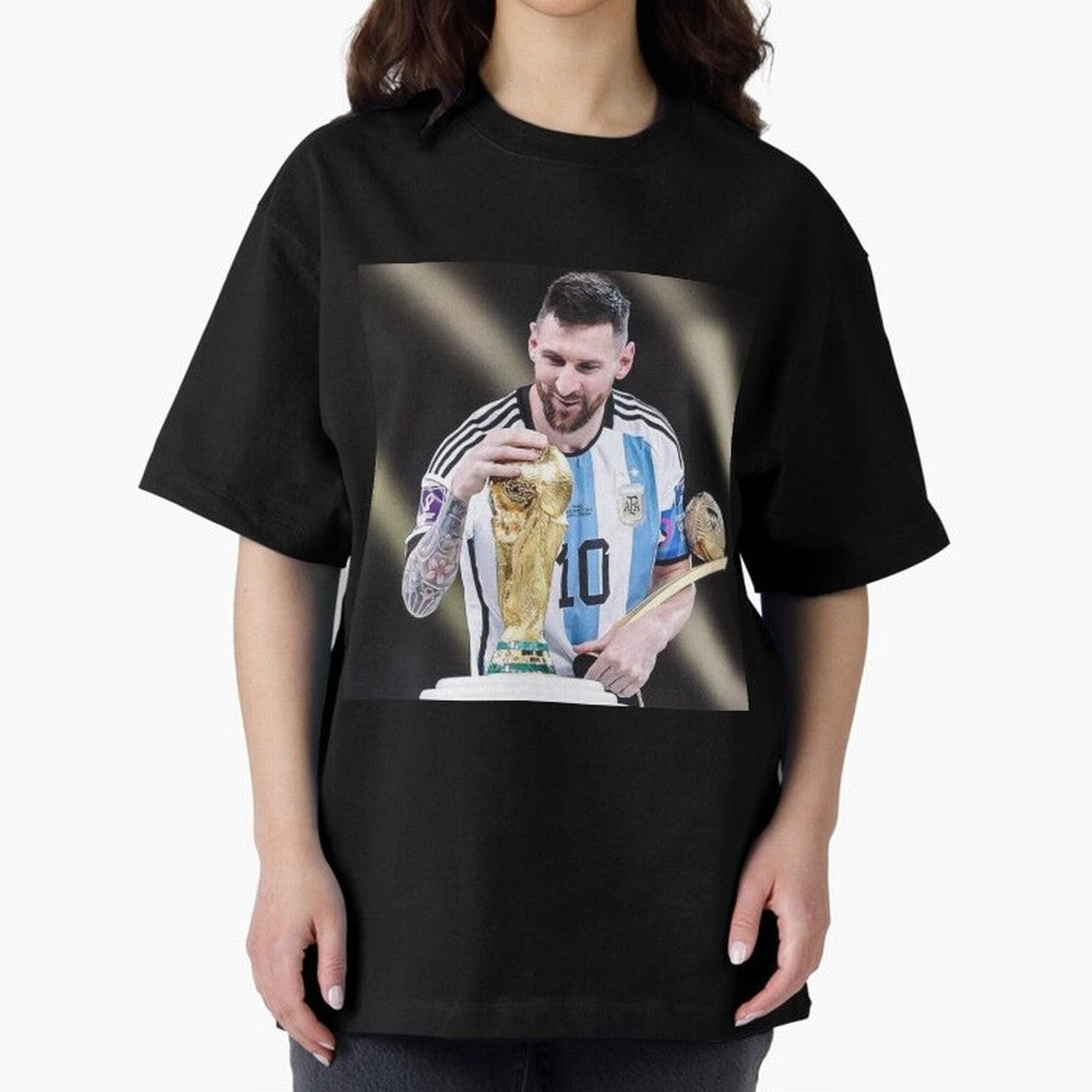 Messi Classic T-Shirt Stand with Global Football Passion for FIFA World Cup 2026 Group Stage, Inspired by Messi, CR7 and Mbappe, Portugal, Football Festival Excitement, Trophy Ambitions, Country Rivalries and Star Player Buzz; Ideal for Passionate