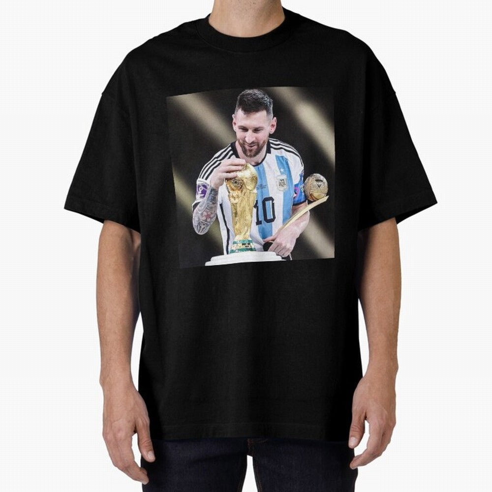 Messi Classic T-Shirt Stand with Global Football Passion for FIFA World Cup 2026 Group Stage, Inspired by Messi, CR7 and Mbappe, Portugal, Football Festival Excitement, Trophy Ambitions, Country Rivalries and Star Player Buzz; Ideal for Passionate