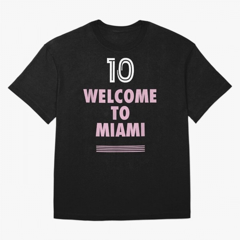 Welcome to Miami 10 - GOAT Classic T-Shirt Celebrate the Next Chapter of FIFA World Cup 2026 Group Stage Connected to Messi, CR7 and Mbappe, Spain and Netherlands Energy, Worldwide Fan Energy, Dramatic Goals, Stadium Lights and Championship