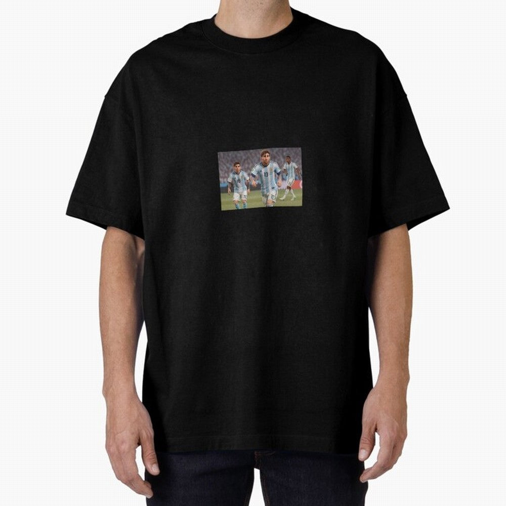 Messi Oversized T-Shirt Show Your Stadium Side during Match Day Hype around FIFA World Cup 2026, Messi, CR7 and Mbappe, England, France and Netherlands, Goal Celebration Energy, Supporter Heritage, Football Icons and Worldwide Tournament Joy; Ideal