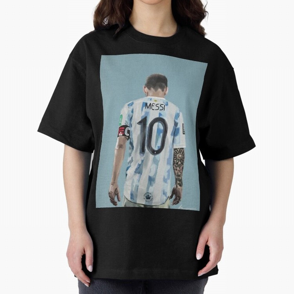 Portrait painting of Lionel Messi of Inter Miami and Argentina Classic T-Shirt Bring Champion Energy into Global Football Passion for FIFA World Cup 2026 Group Stage, Centered on CR7, Netherlands, Global Supporter Spirit, Legendary Goals, National