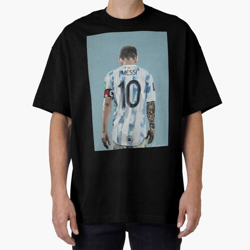 Portrait painting of Lionel Messi of Inter Miami and Argentina Classic T-Shirt Bring Champion Energy into Global Football Passion for FIFA World Cup 2026 Group Stage, Centered on CR7, Netherlands, Global Supporter Spirit, Legendary Goals, National